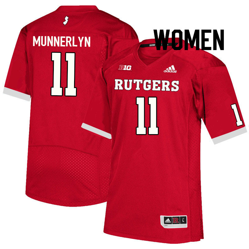 Women #11 Don Munnerlyn Rutgers Scarlet Knights College Football Jerseys Sale-Scarlet